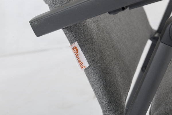 Aluminium Klappsessel Soyo mit Sunbrella ® Bezug 100% Wetterfest Farbe Anthrazit