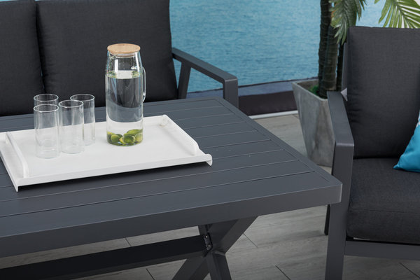 Aluminium Dining Lounge Set Salina inkl. Sessel und Bank